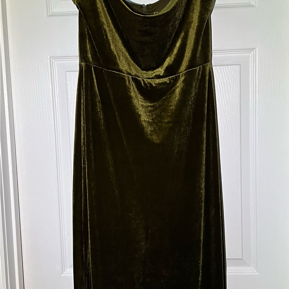 Size 6 Brushed Velvet maxi dress - Picture 2 of 2